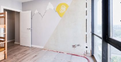 Furnished vs unfurnished apartment illustration