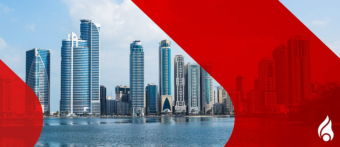 صورة توضيحية لأبراج سكنية في الشارقة