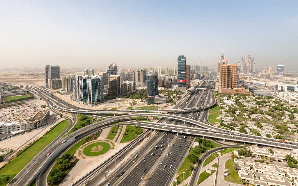 صورة لشوارع إمارة دبي من الأعلى