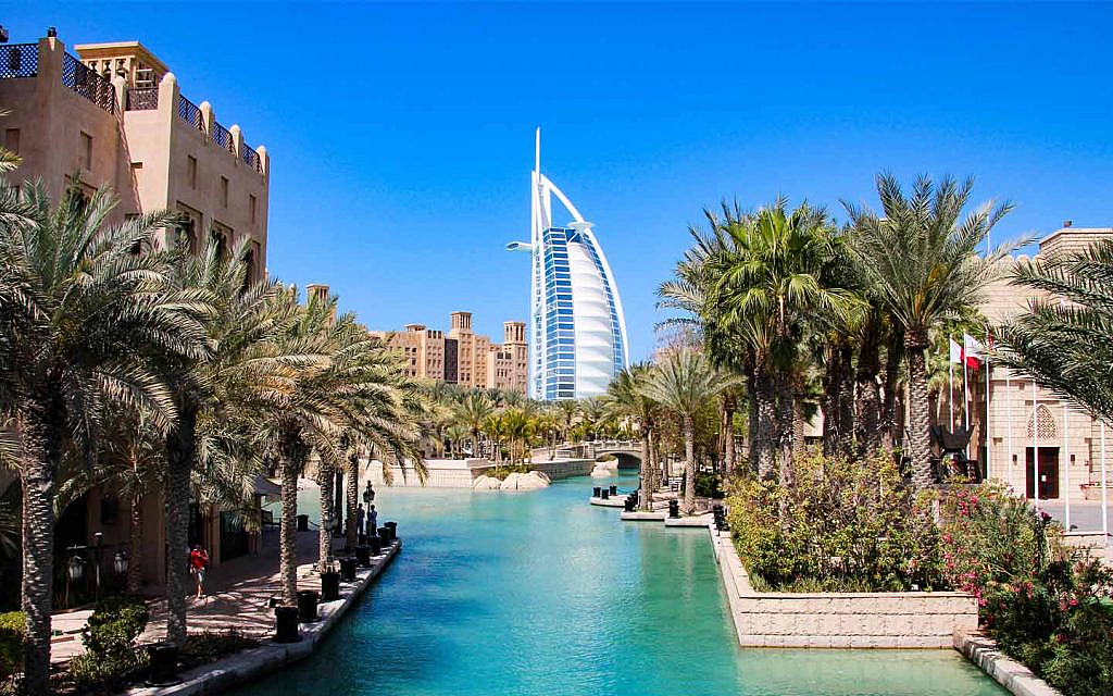 منطقة سكانية مع أشجار وماء