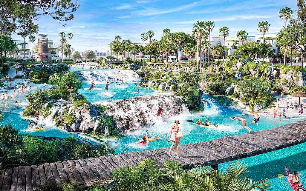 شاطئ وبحيرة للسباحة في داماك لاجونز