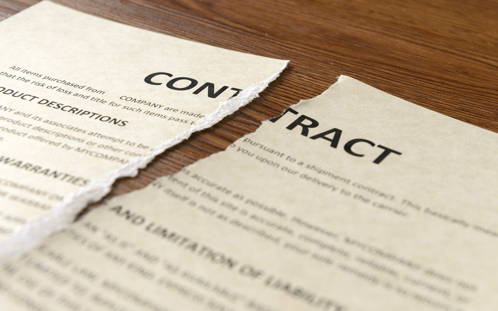 don't breach a contract as it may lead to real estate litigation