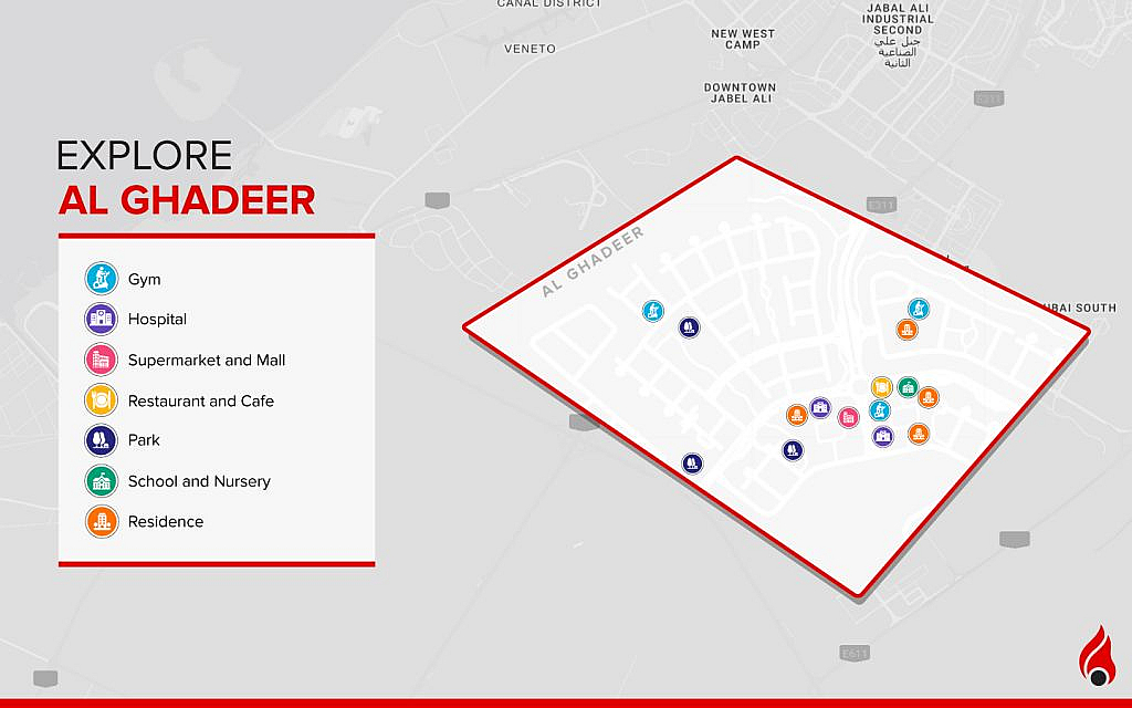 bird's eye view of al ghadeer community