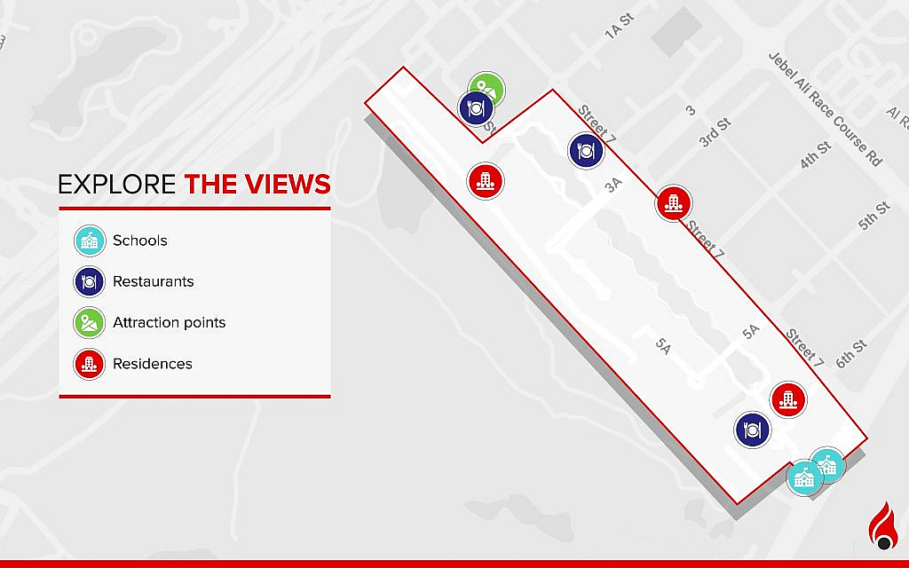 infograph for the views dubai