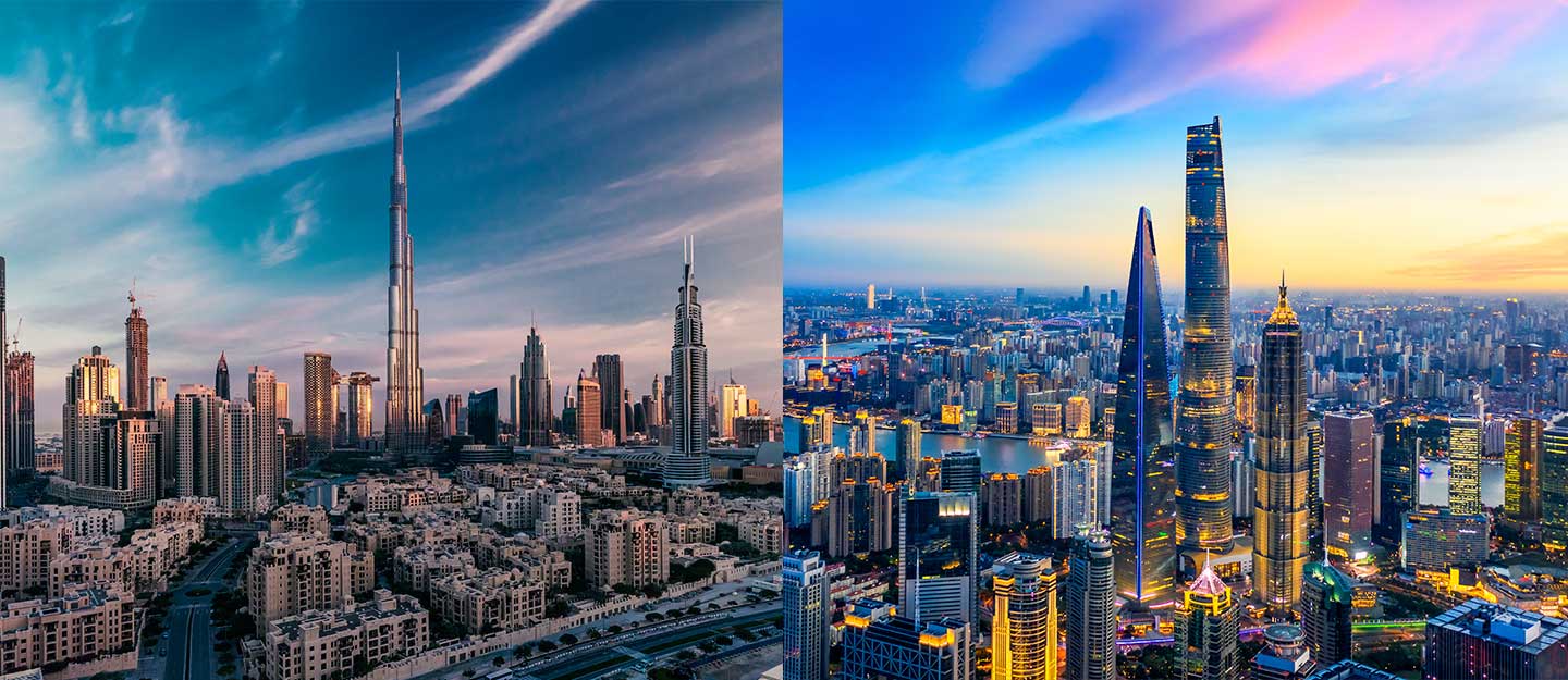 عقارات دبي وشنغهاي