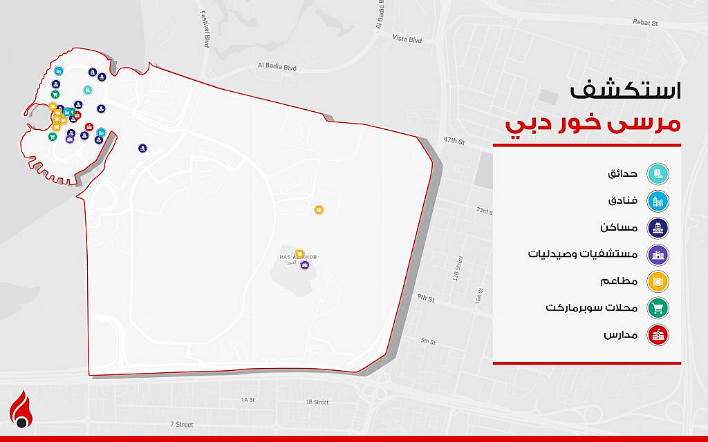 مرسى خور دبي إنفوغرافيك