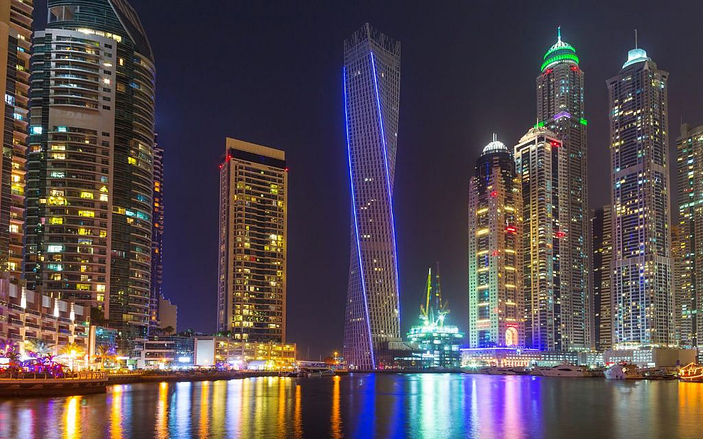 dubai's popular buildings like cayan tower 