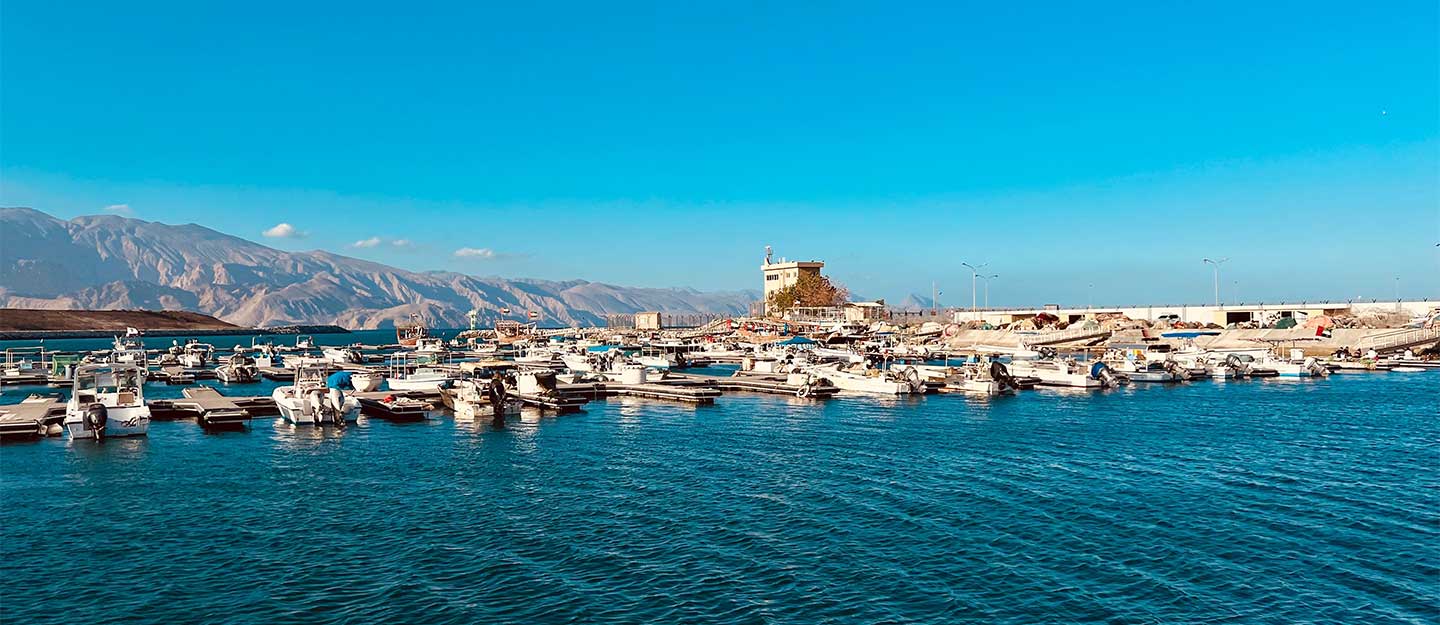 قوارب على شاطئ الفجيرة