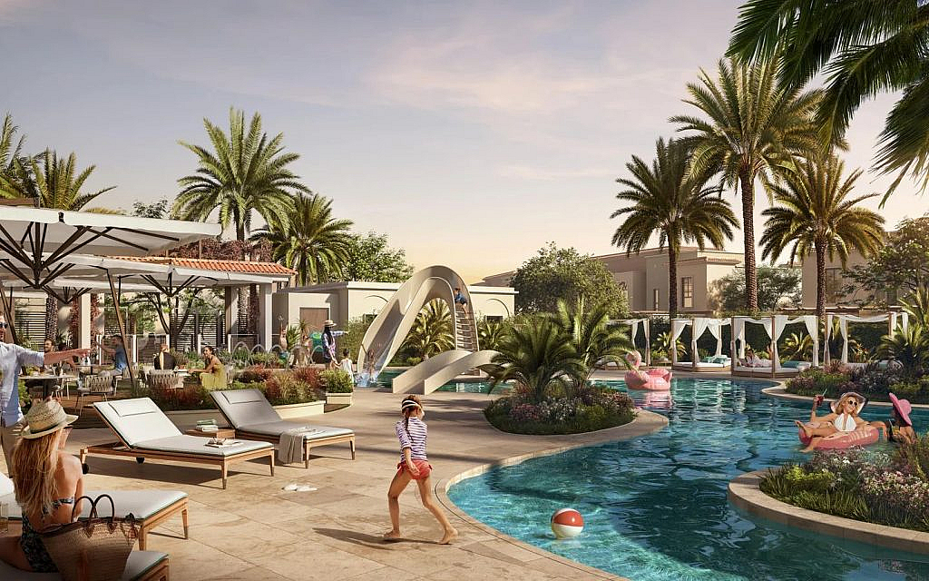 Yas Park Gate offers swimming pools for kids and adults