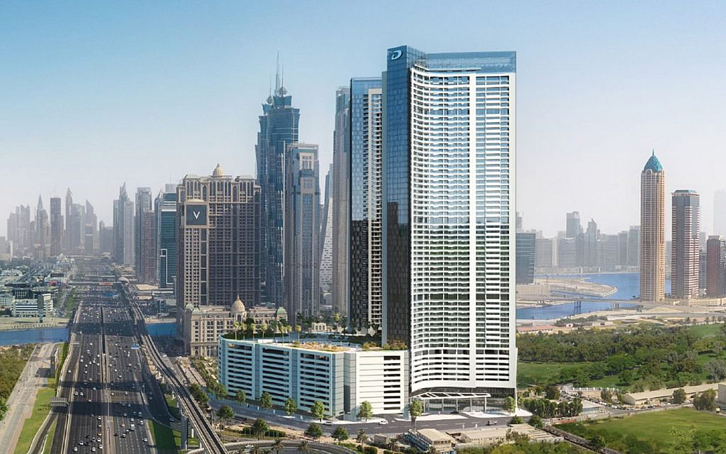 Aykon City Tower is a luxury high-rise in Business Bay featuring elegant apartments.