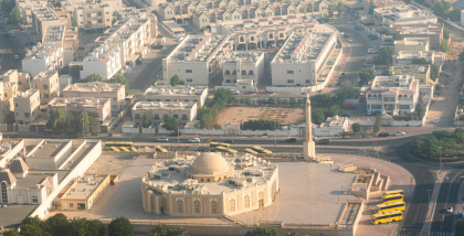 مسجد ومنازل في منطقة مردف في دبي