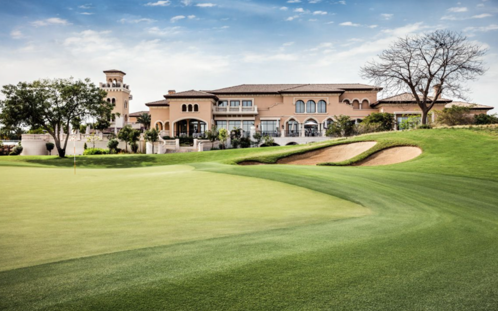 A golf course in Jumeirah Golf Estates