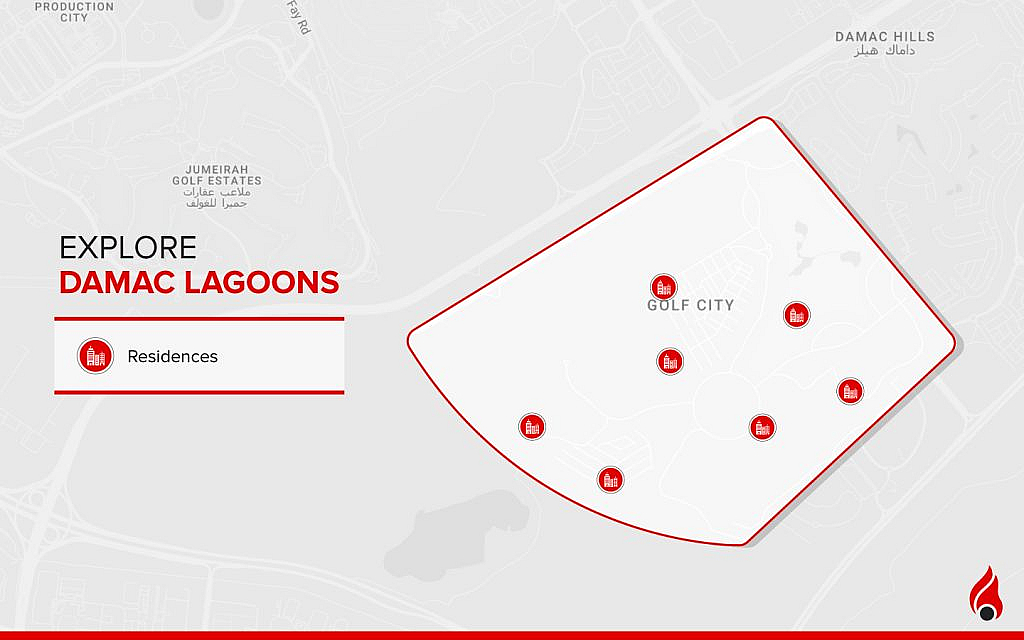 Location of DAMAC Lagoons