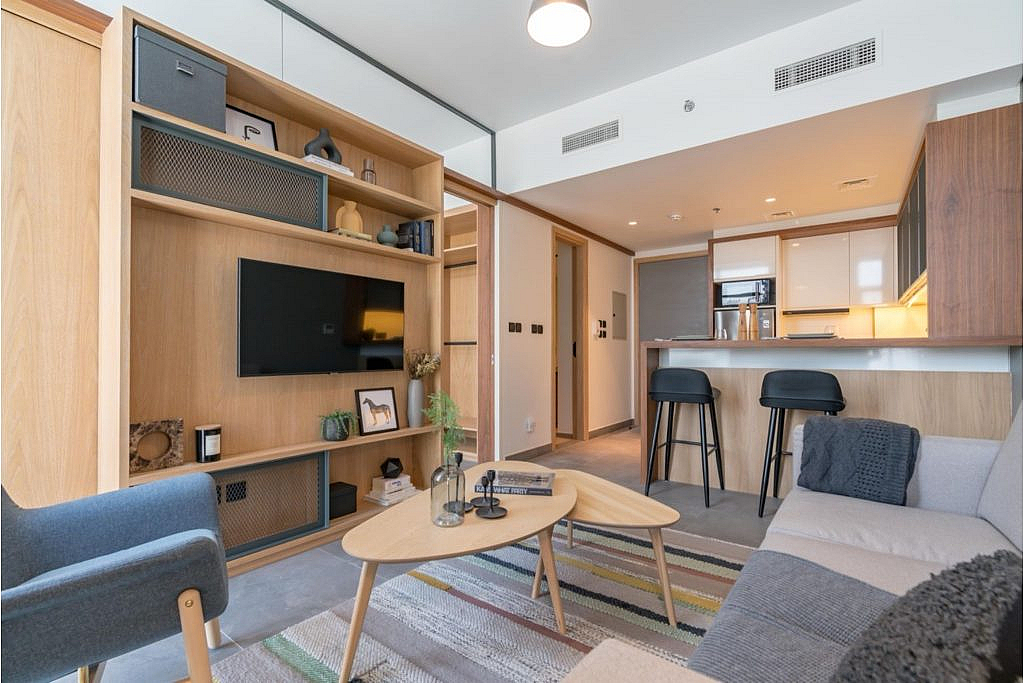 Each apartment is fully furnished in Hive JVC