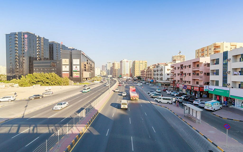 شارع في منطقة الراشدية في عجمان