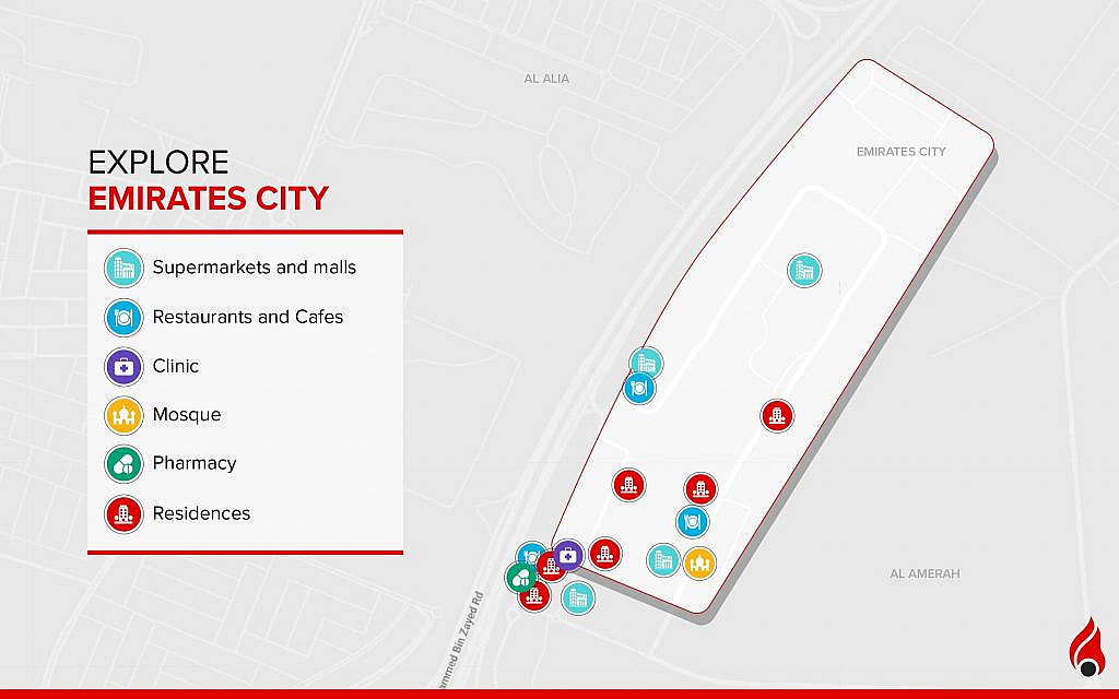 Aerial view of Emirates City