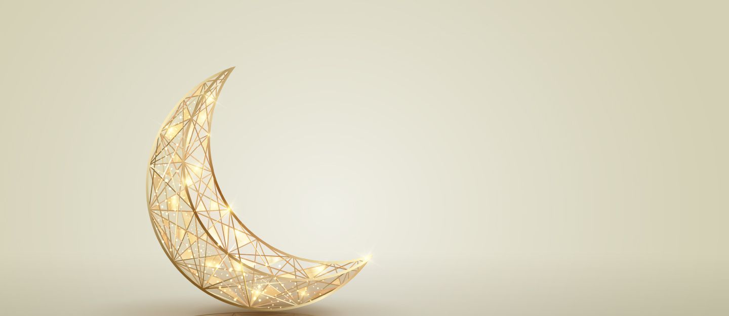 مجسم مضيء لهلال رمضان