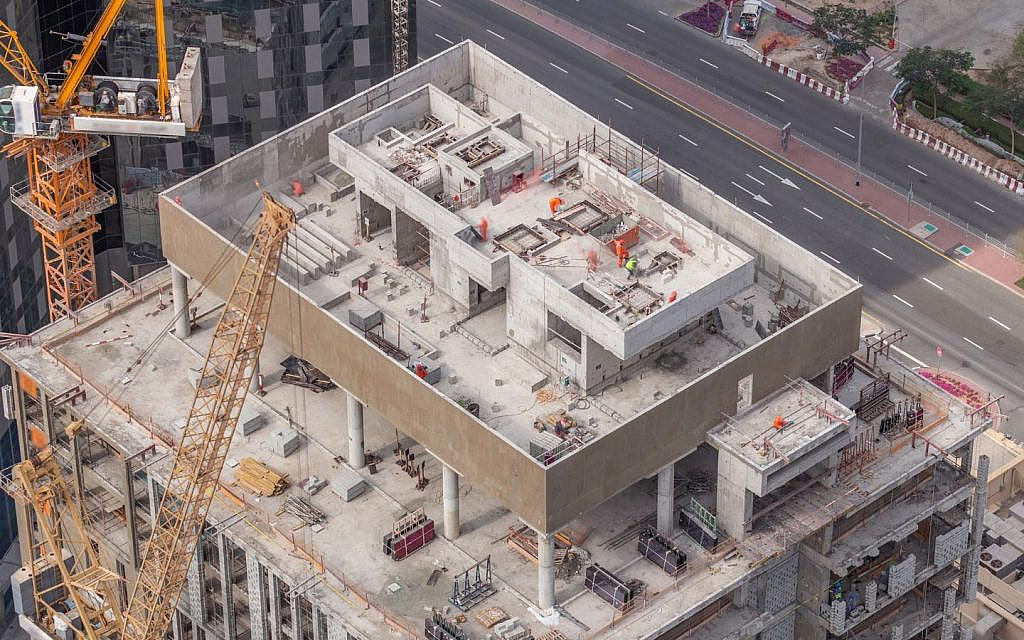 A building under construction in the UAE. 