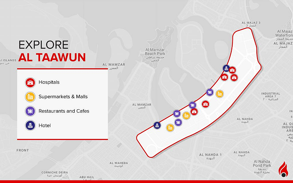 Al Taawun amenities, schools, attractions and hospitals