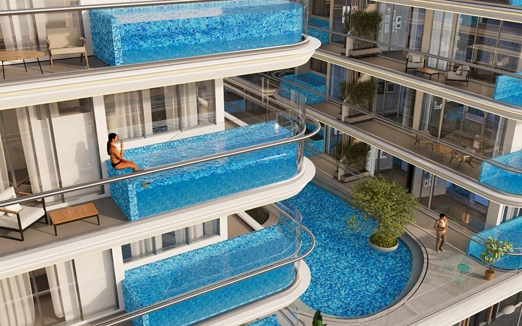 Exterior of Samana Rome showing swimming pool