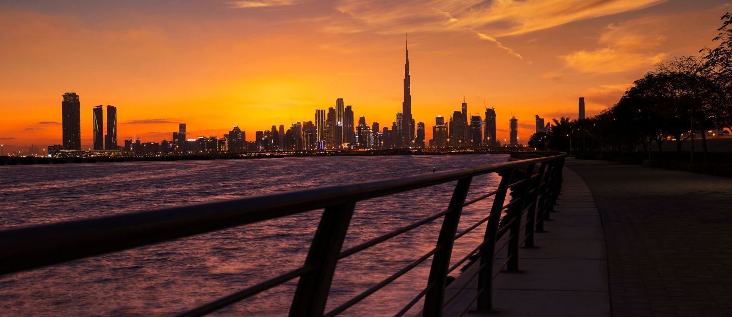 Dubai skyline view