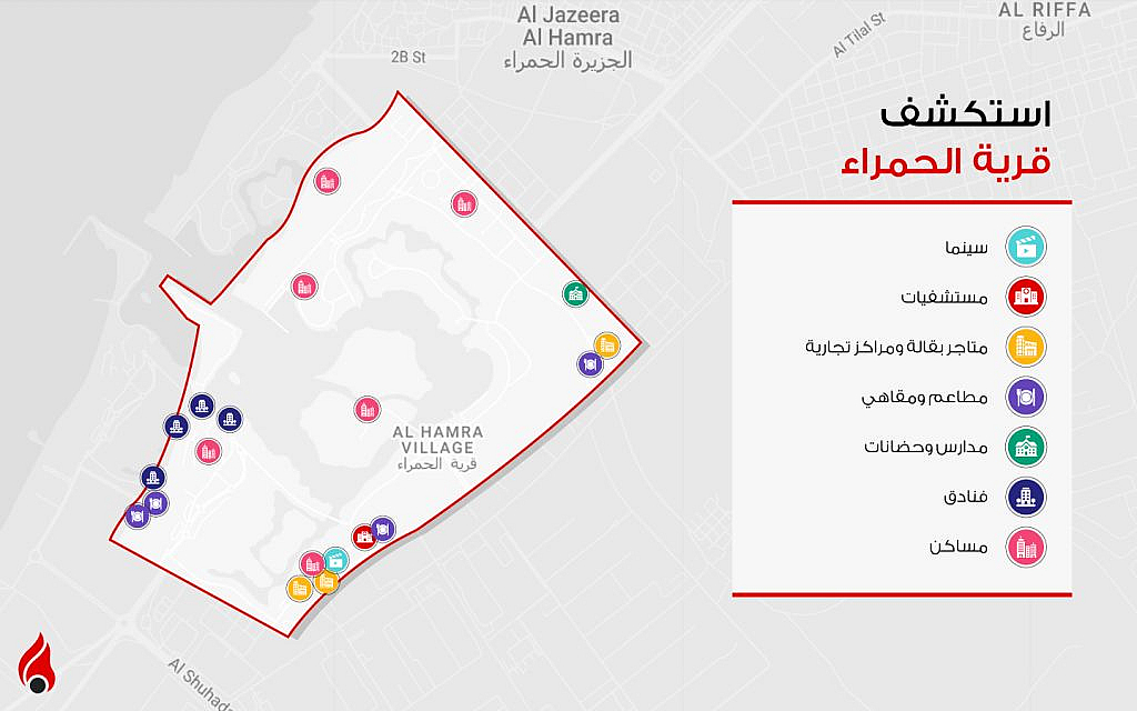 خريطة قرية الحمراء