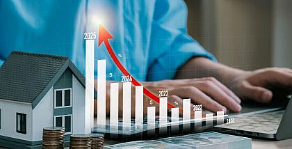 Chart showing real estate interest rates and dividends, related to Inquiry about your real estate services.
