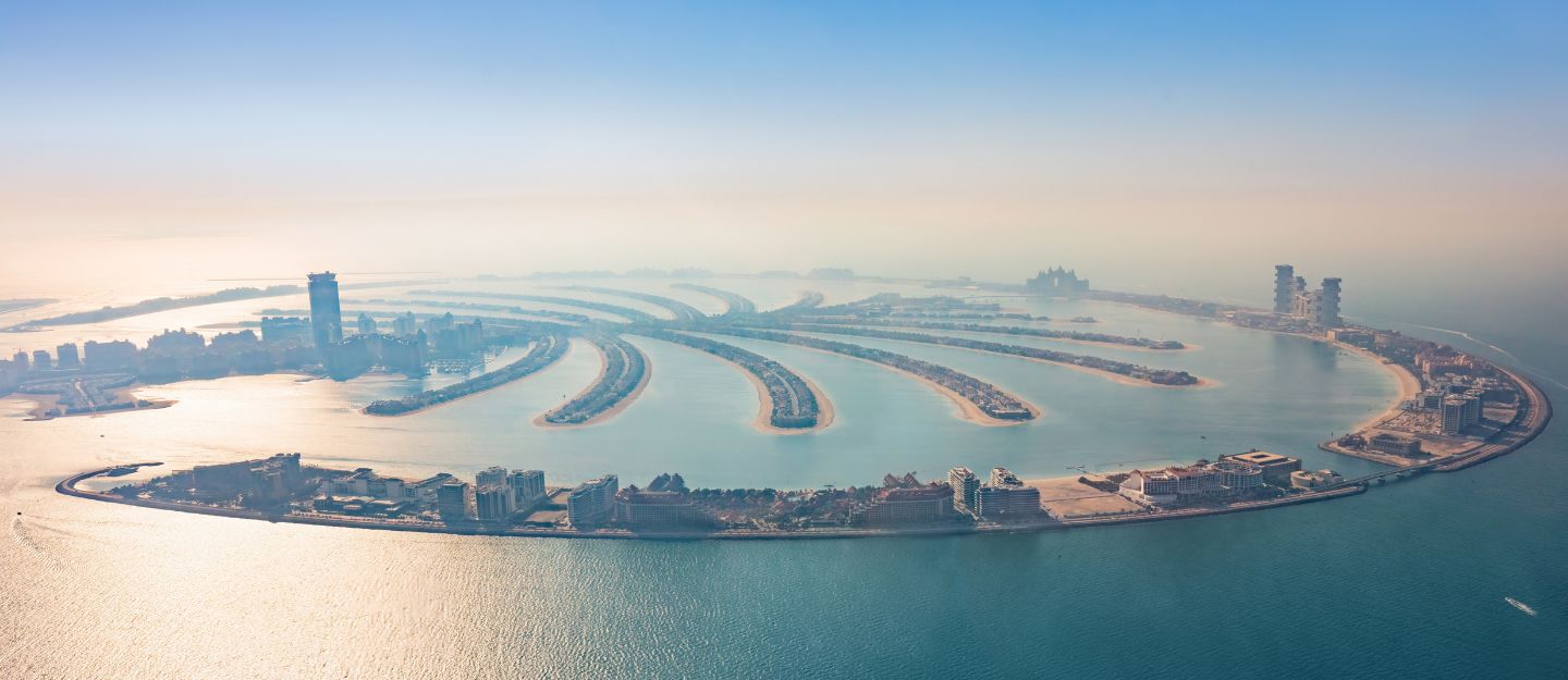 View of Palm Jumeriah from the top