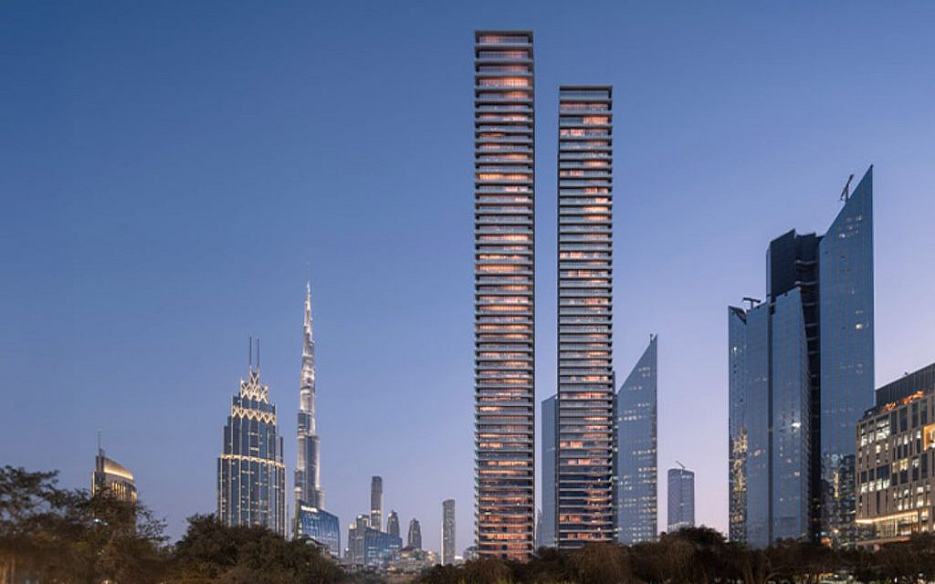 twin tower buildings in the heart of DIFC