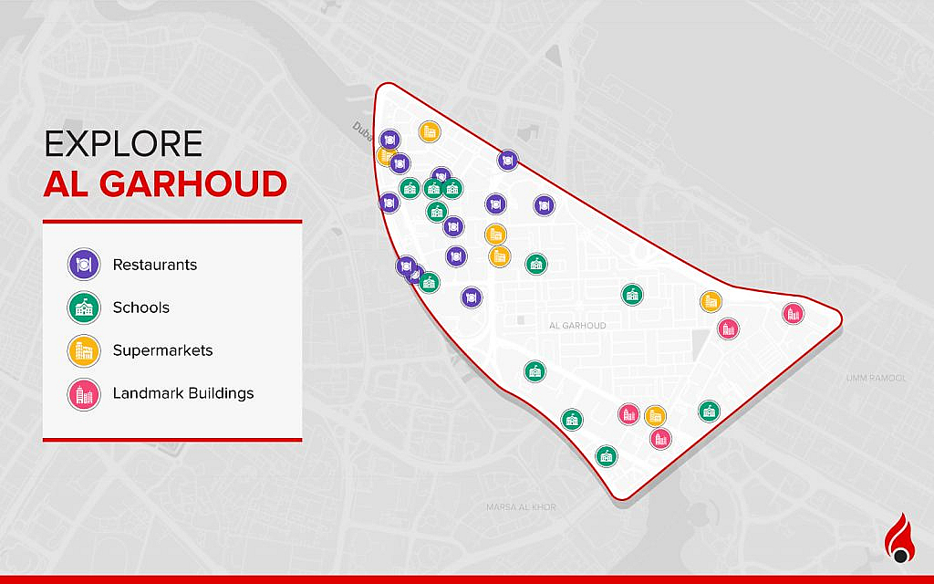 An elaborate map of Al Garhoud