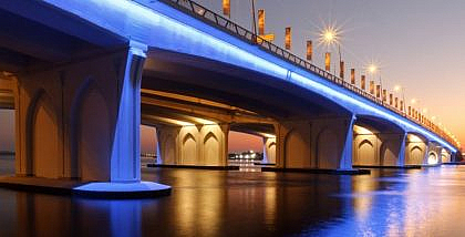 Al Garhoud bridge connecting area with other parts of the city