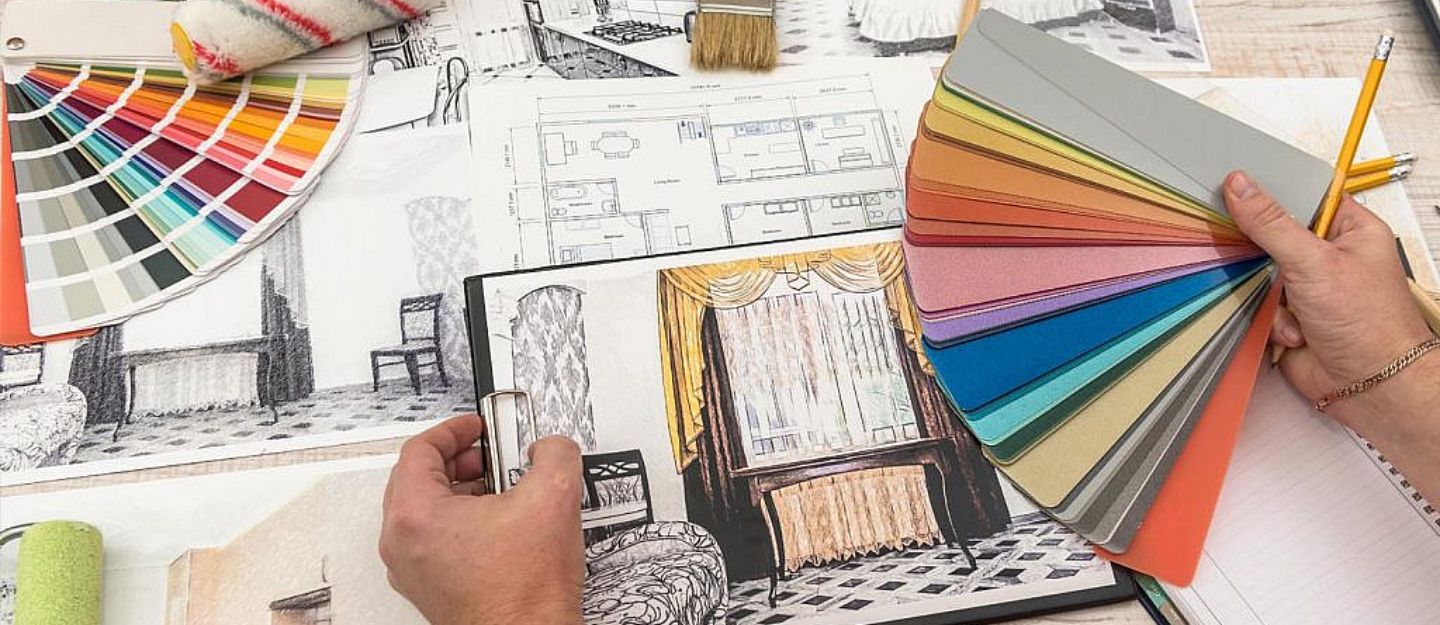 a person is selecting a paint