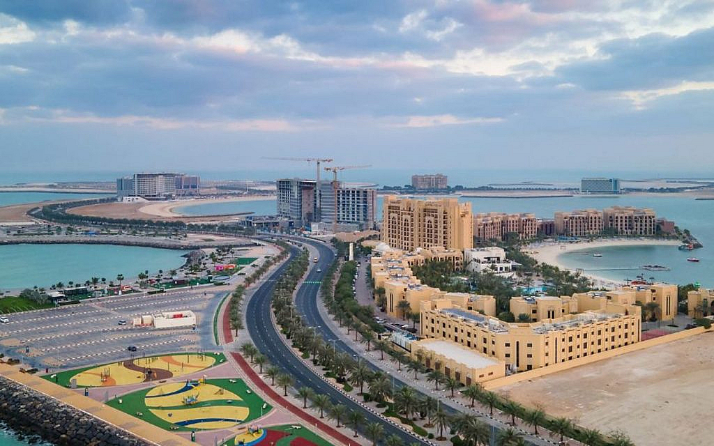 Aerial view of Al Marjan Island