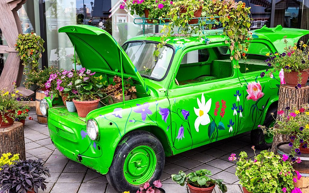 There are many creative uses of car parts in home design