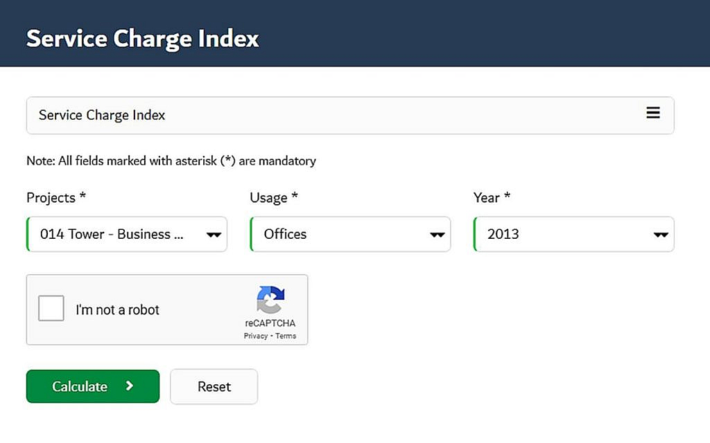 apartment service charges in Dubai