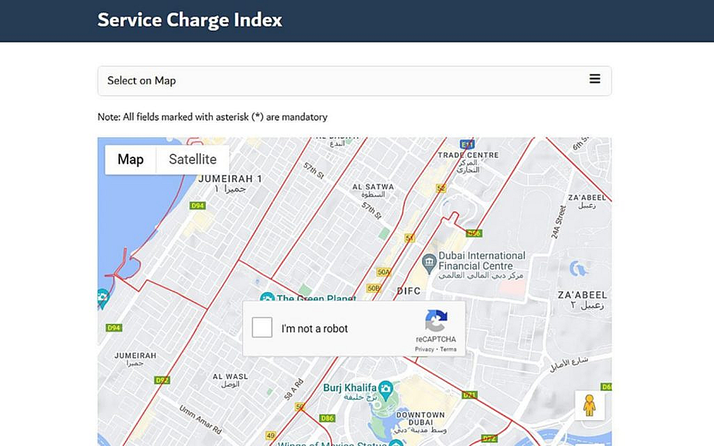 villas vs apartments service charge rate in Dubai