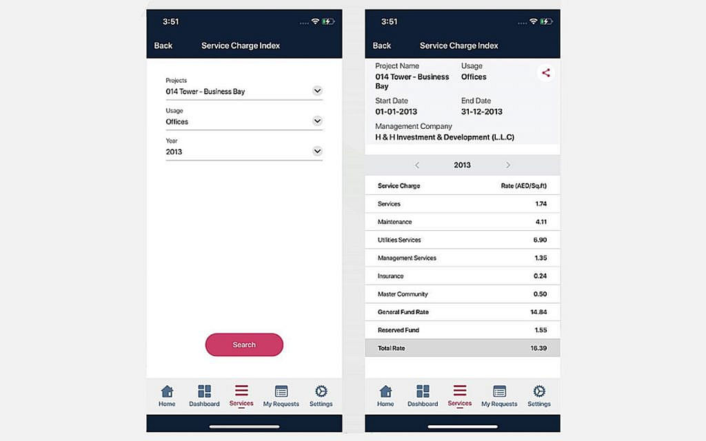 property maintenance fees in Dubai rest app
