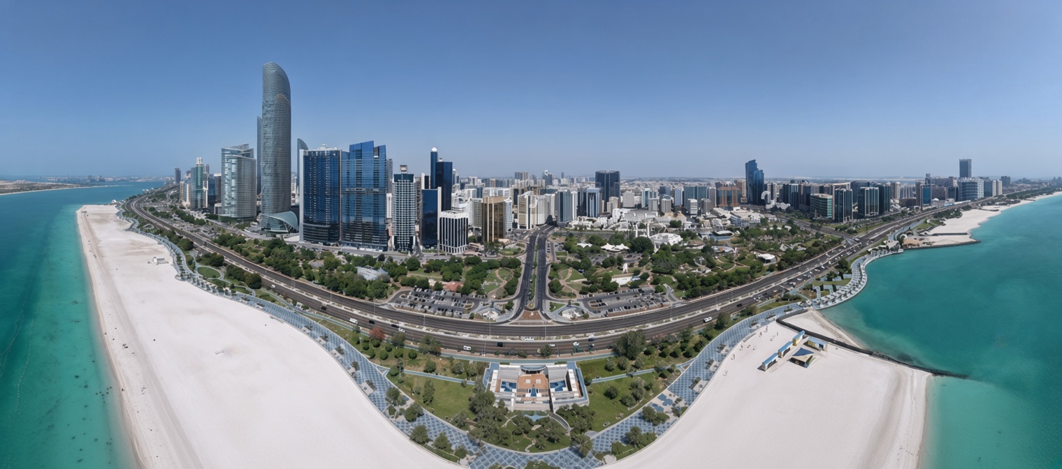 Abu Dhabi sea front view
