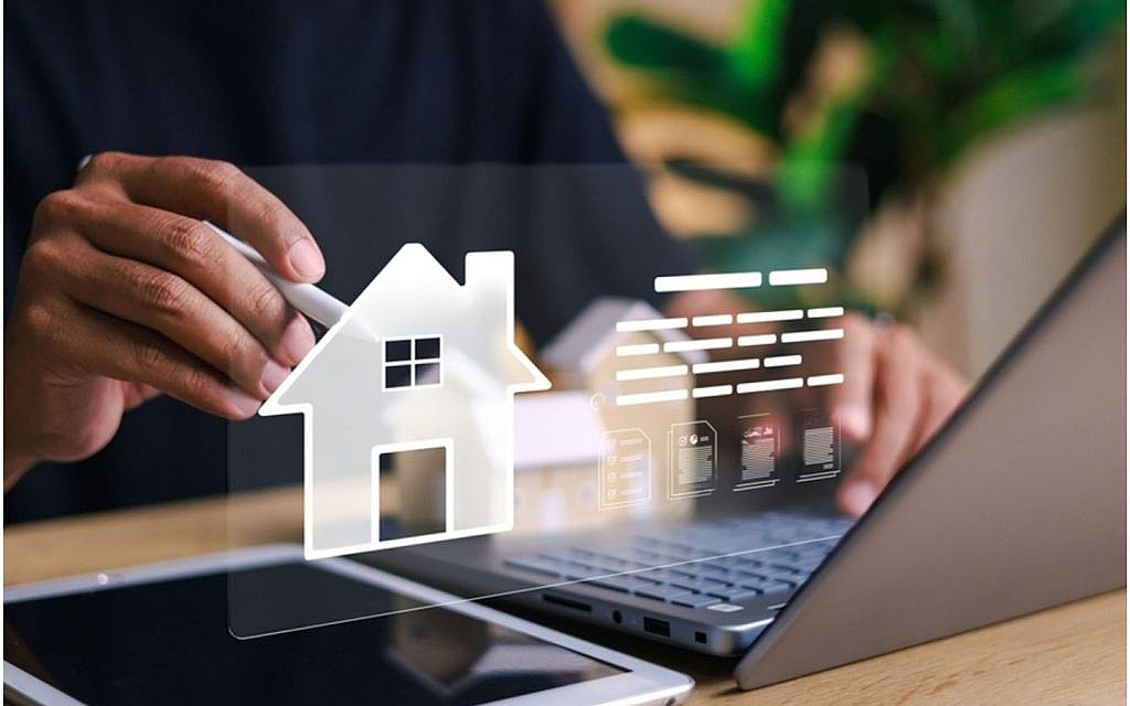 Man checking mortgage refinancing eligibility