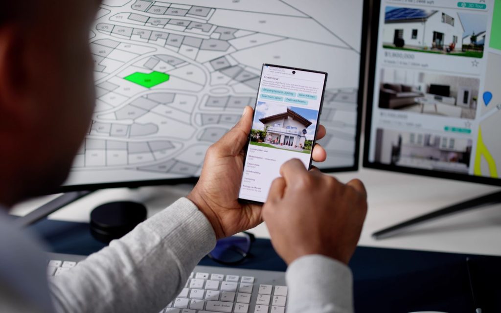 A man searching property on an AI based platform