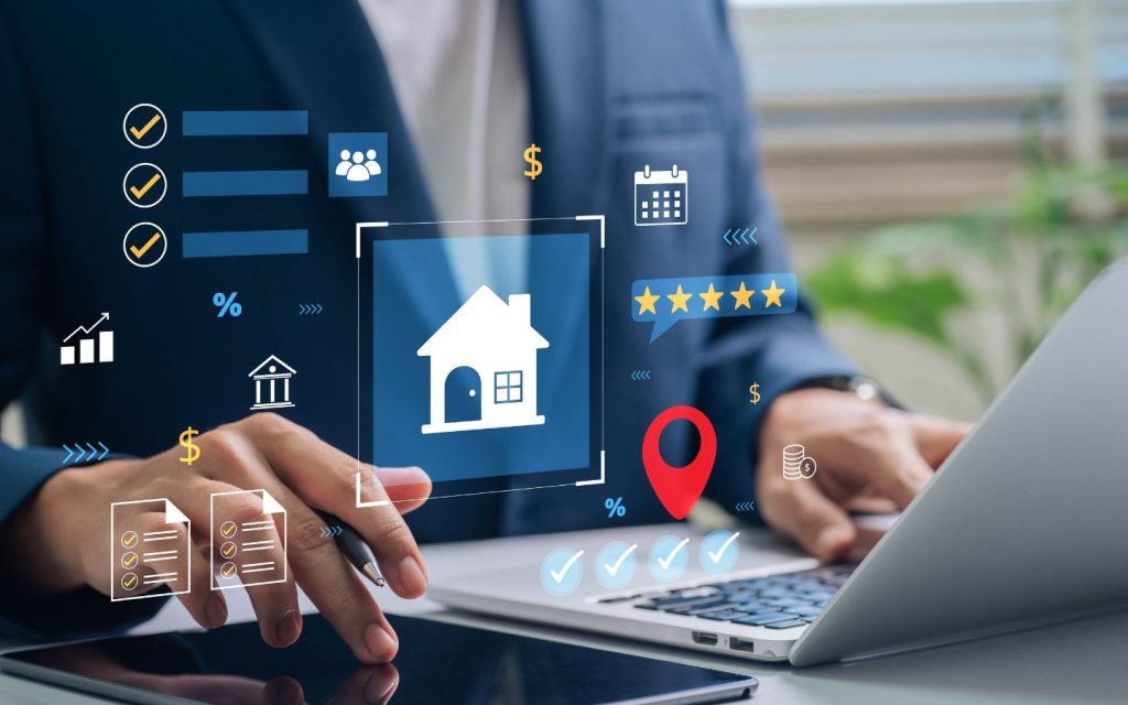 An employee doing property valuation through AI