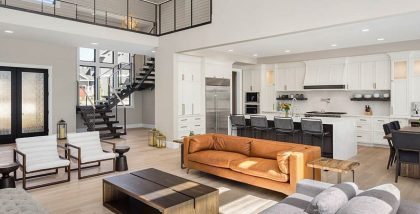 ترتيب الأثاث في الغرف المفتوحة