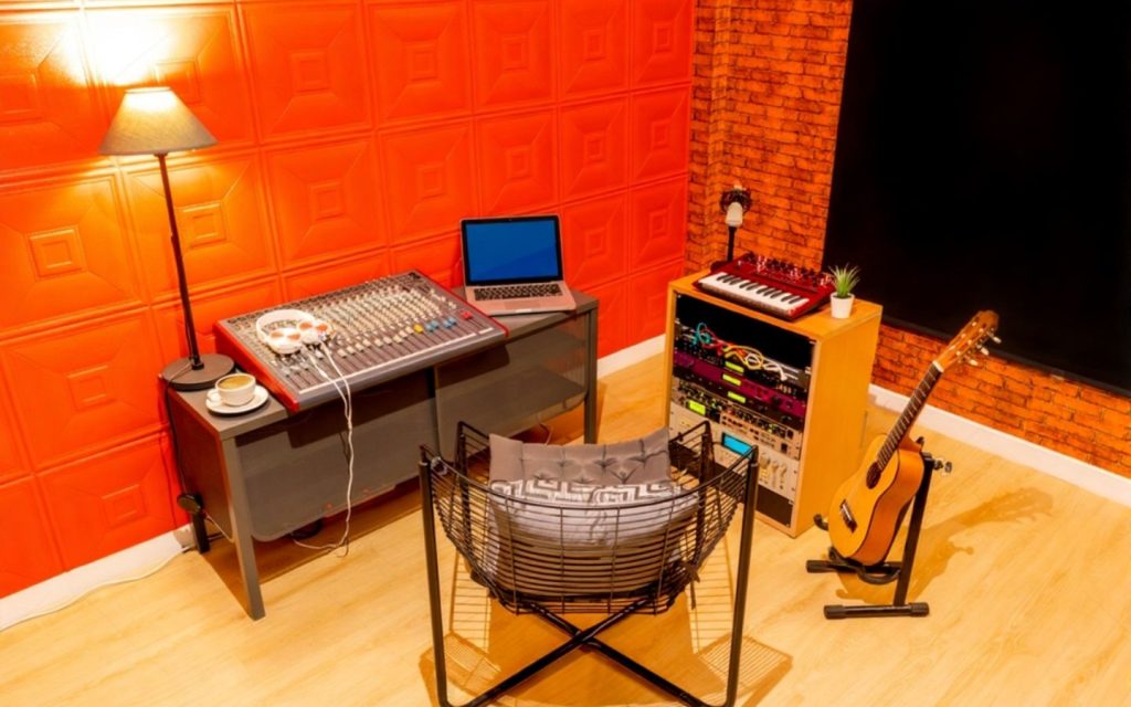 An entertainment corner in a home 