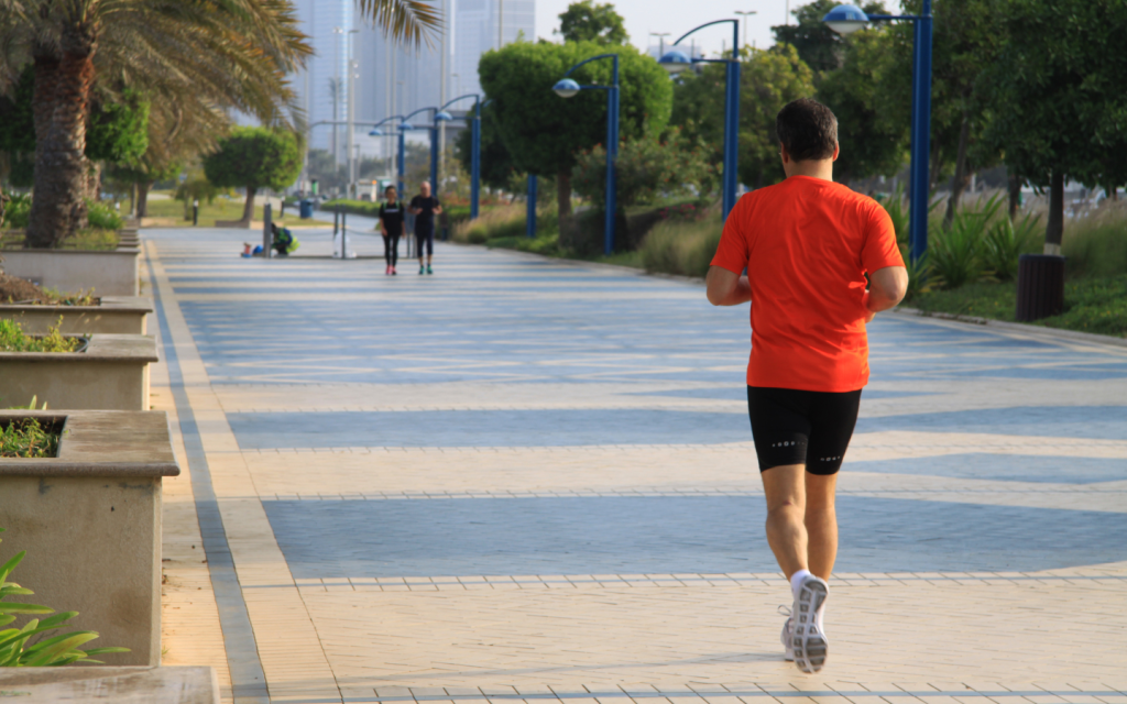 Abu Dhabi community with running paths