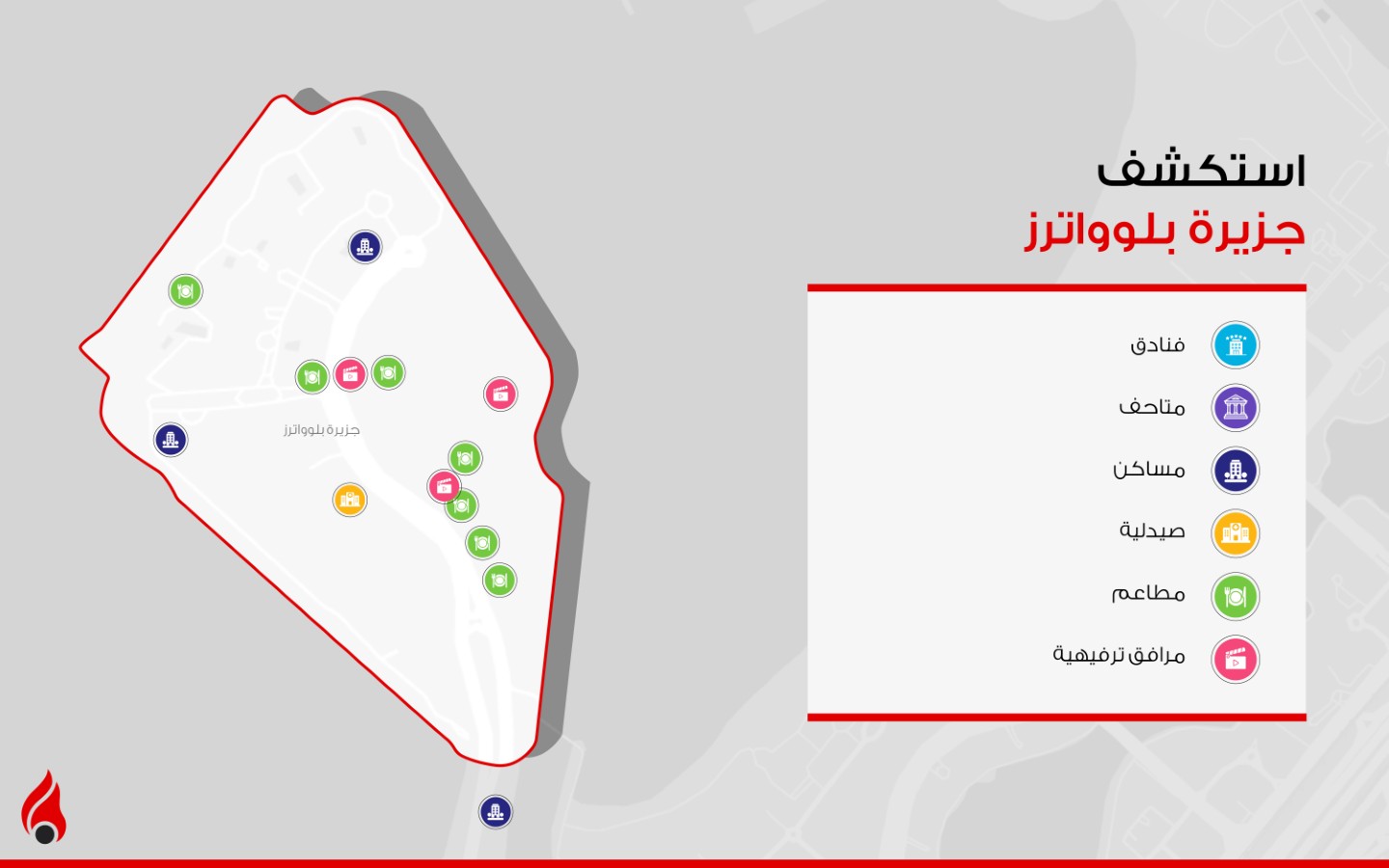 انفوجرافيك جزيرة بلوواترز