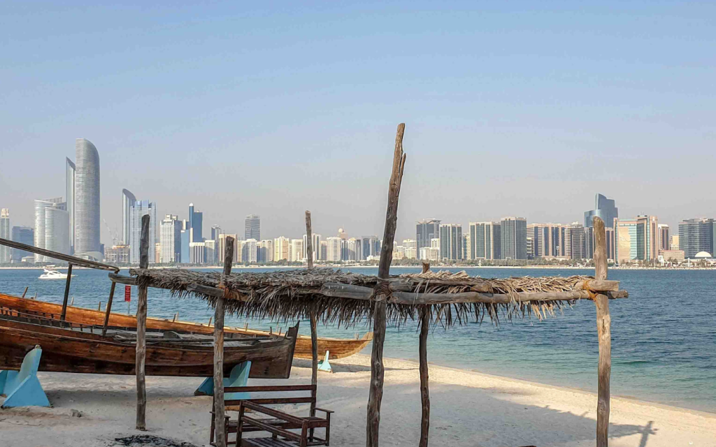 beaches near the marina in abu dhabi