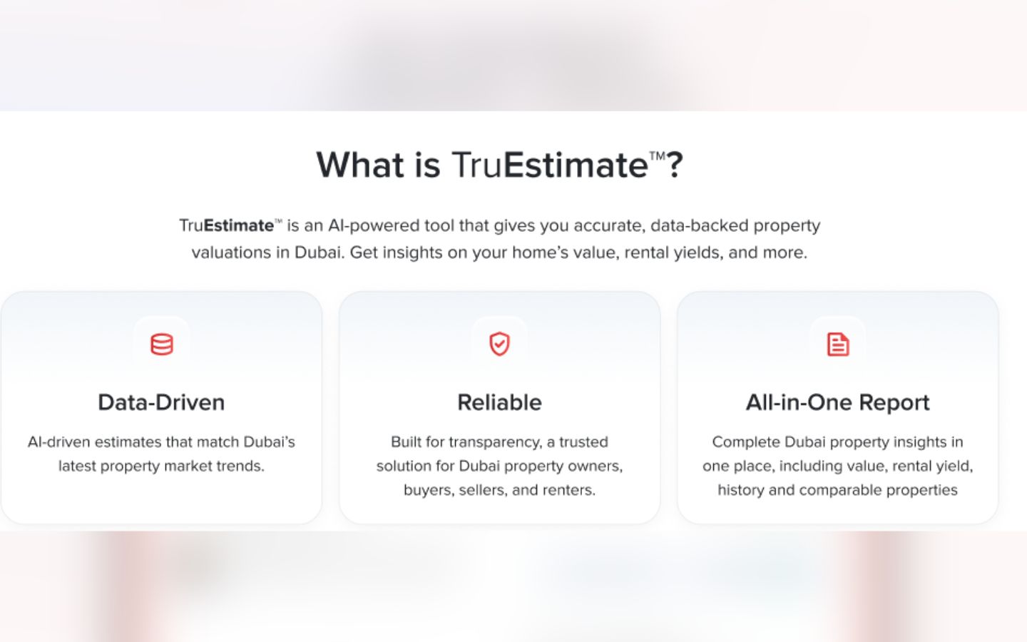 The TruEstimate property value tool helps users understand realistic pricing