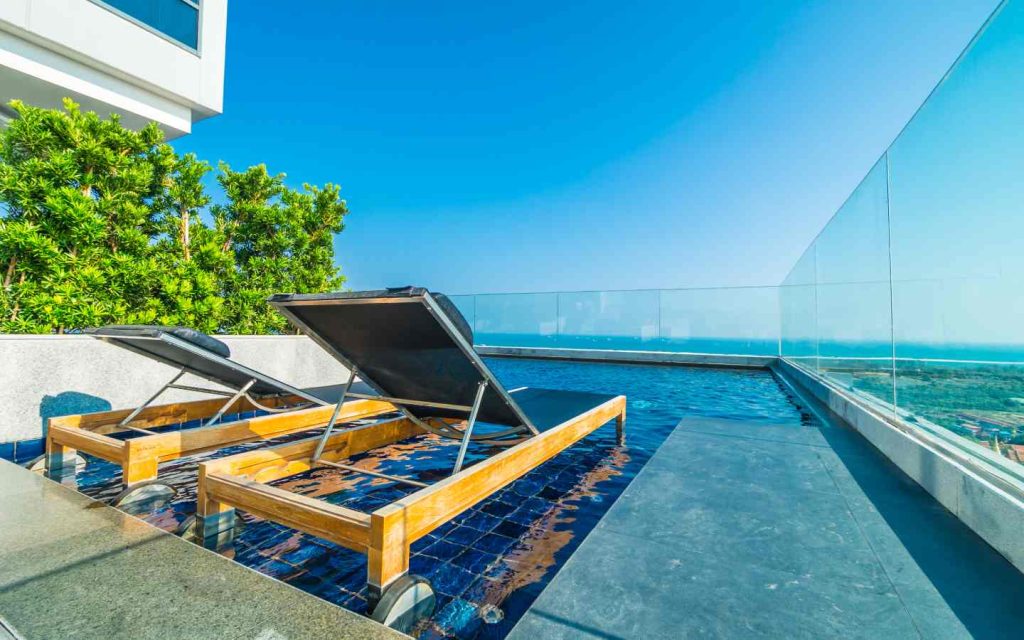 amenities like pools and sunken beds are readily available in co-branded projects