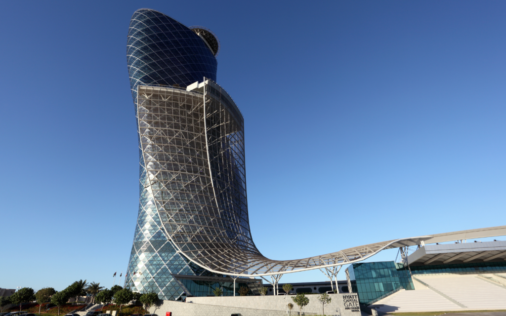 architectural landmarks in Abu Dhabi such as the Capital gate