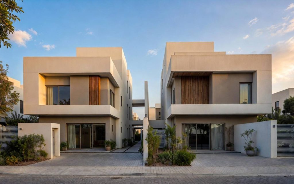 There are many projects for buying twin villas in Dubai